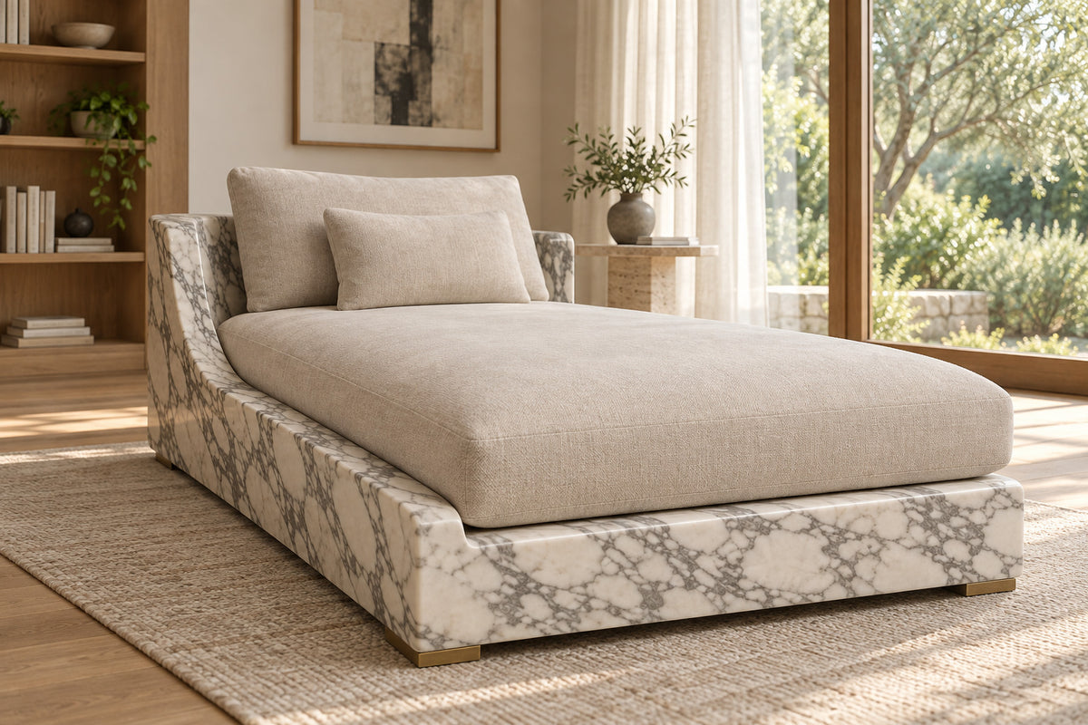 Alta Chaise, low near-side-profile lifestyle view