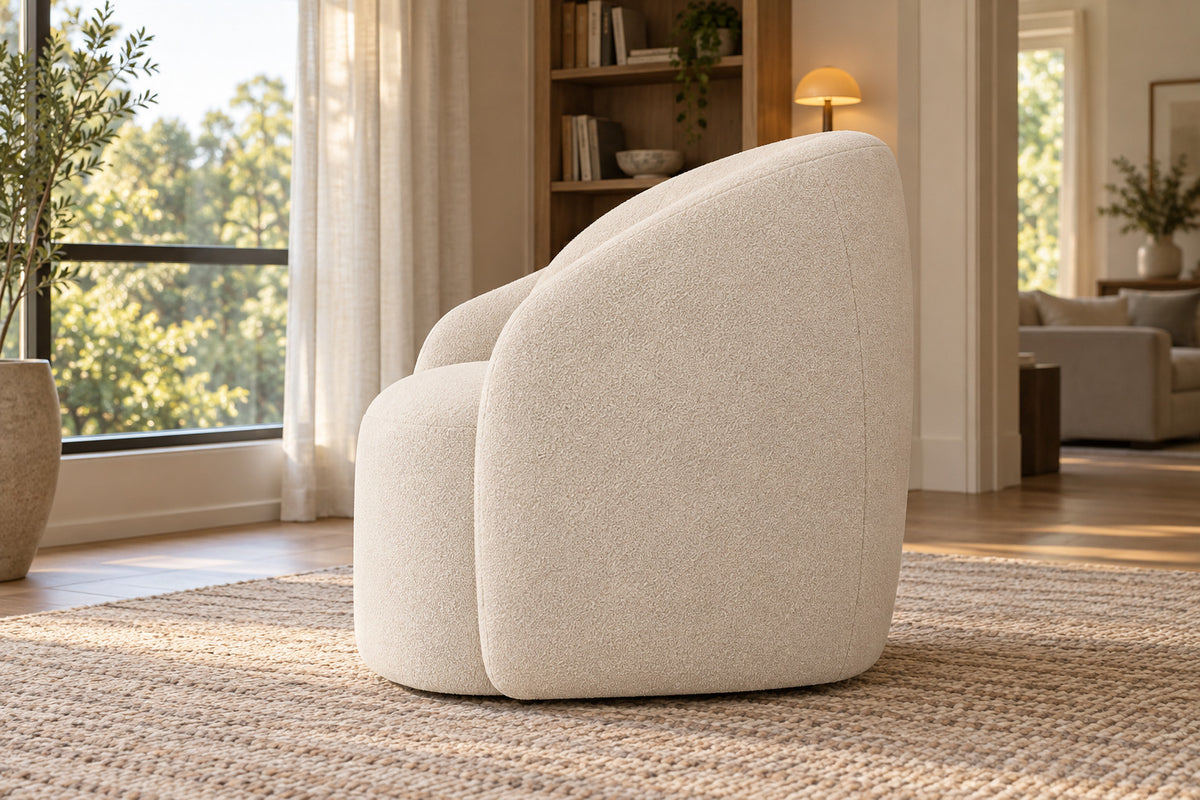 Napoli Chair, low near-side-profile lifestyle view