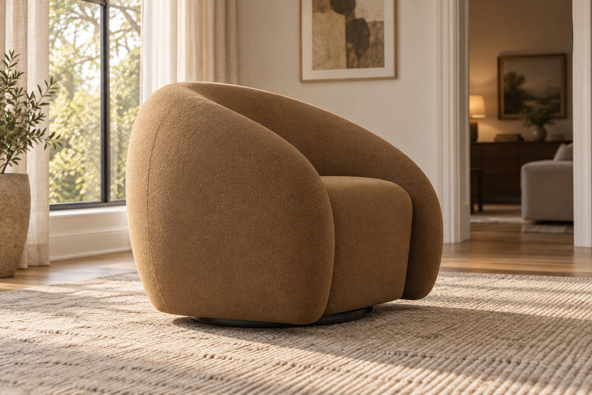 Reyna Chair, low near-side-profile lifestyle view