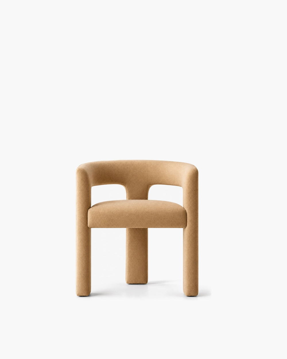 Inès Open-Back Fabric Dining Armchair