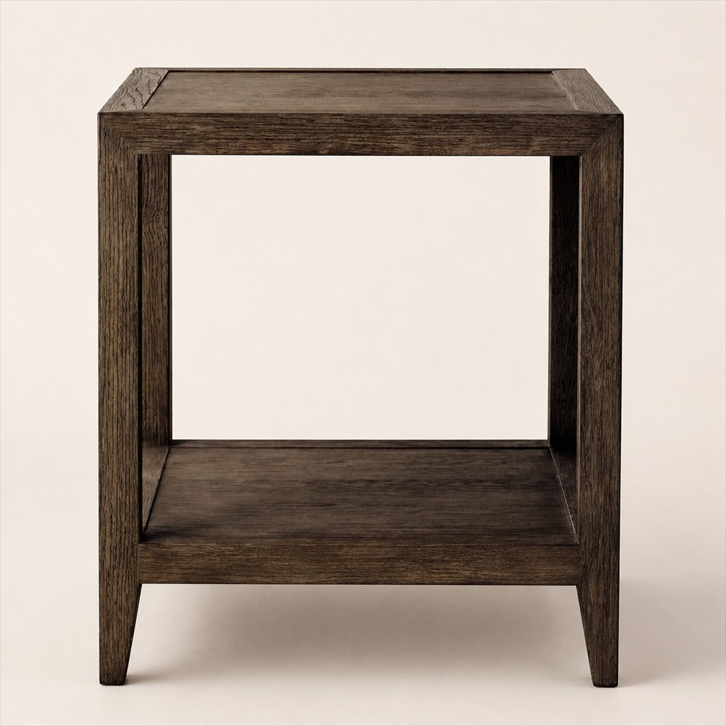 French Contemporary Square Side Table