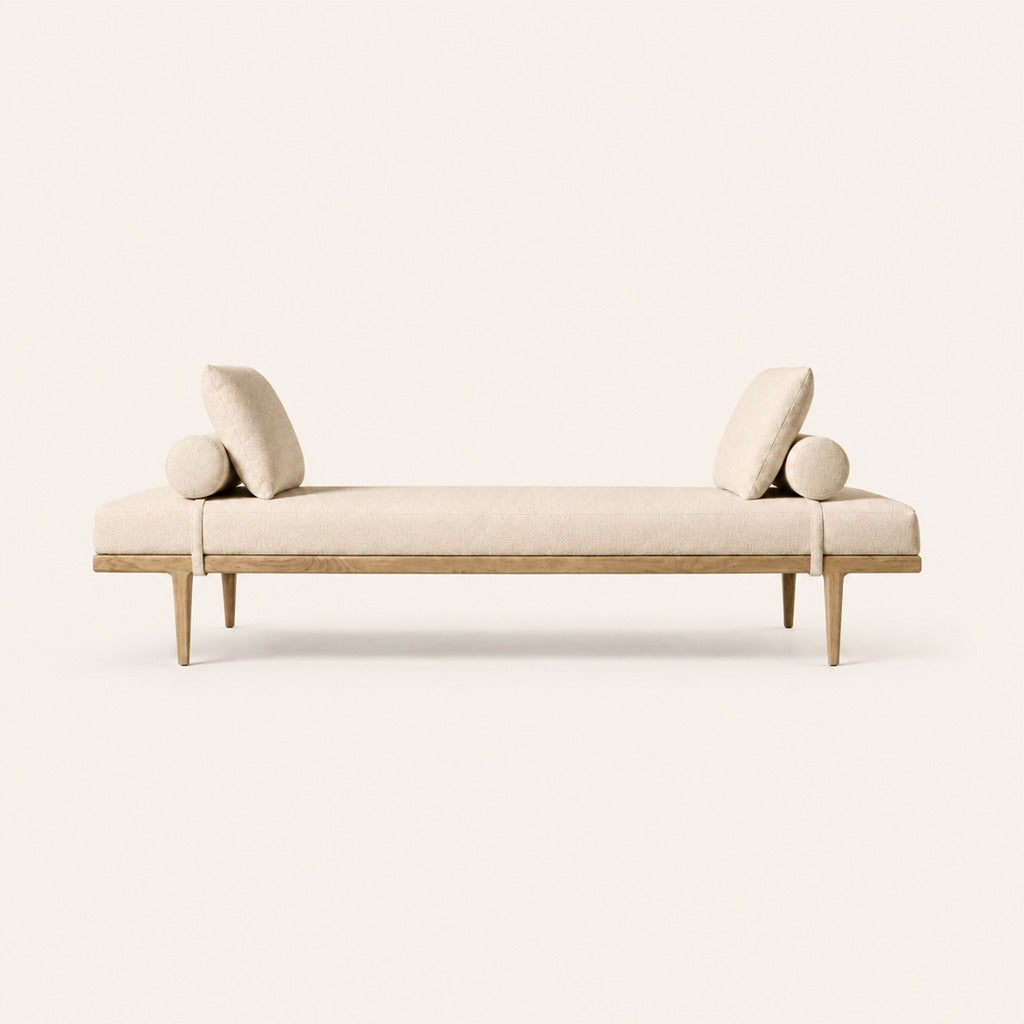Gael Oak Fabric Panel Daybed