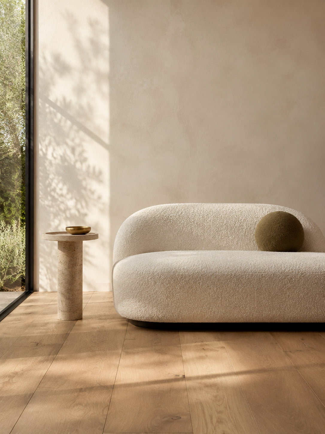 Living furniture in a naturally lit setting