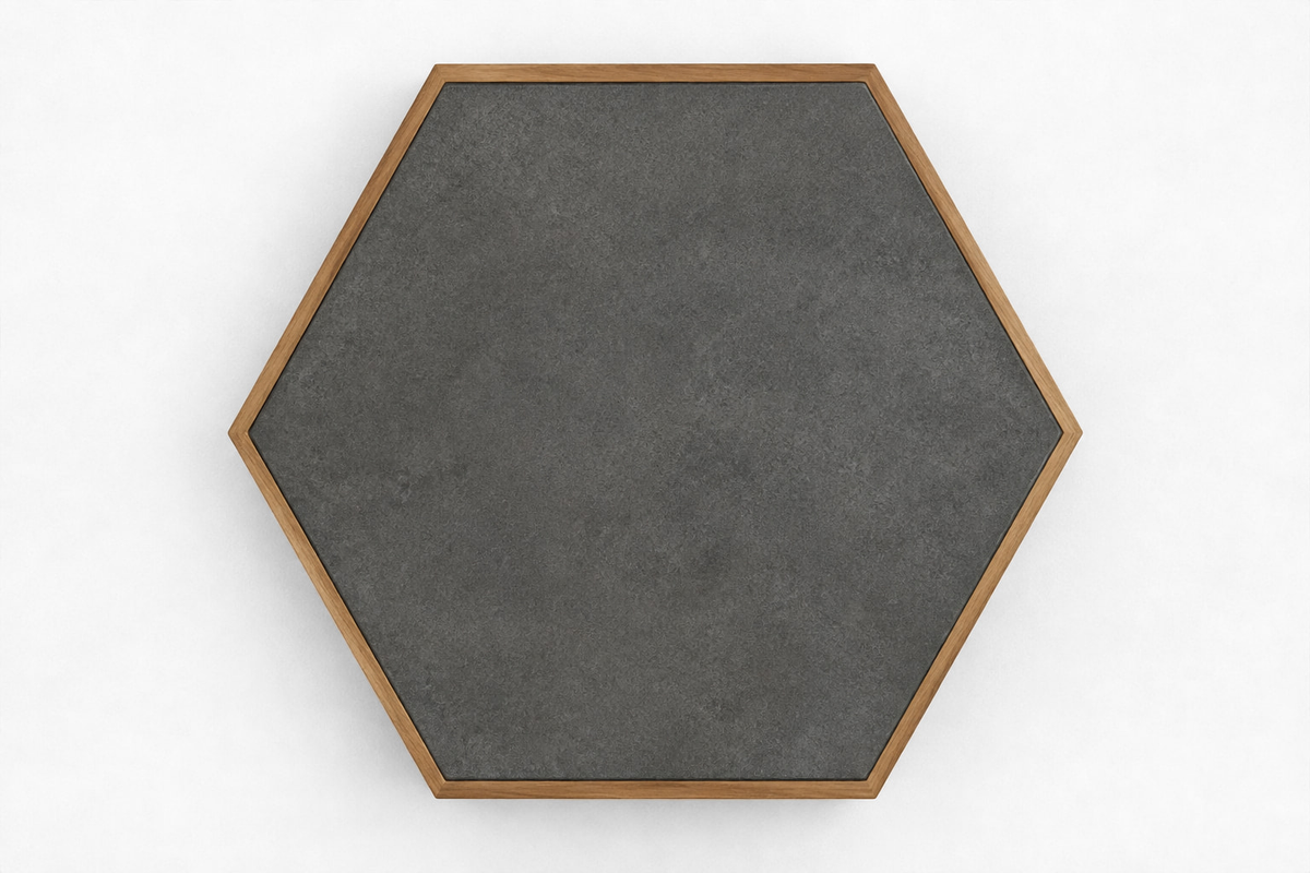 Santorini Occasional Table, Teak — overhead view