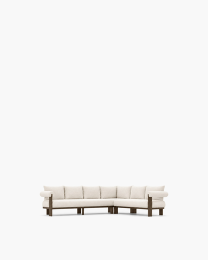 Ethereal L-Sectional in Aluminium, supplier-matched studio view