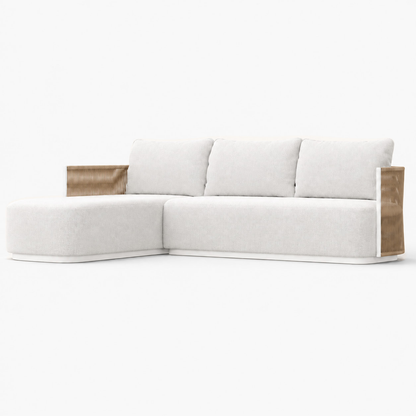 Ripple Chaise Sectional in Aluminium, supplier-matched studio view