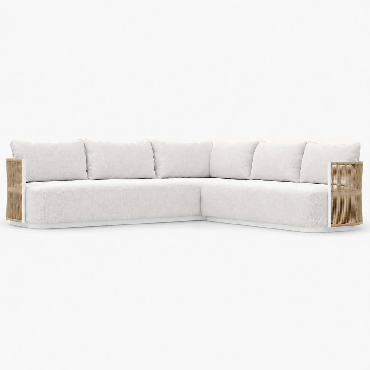 Ripple L-Sectional in Aluminium, supplier-matched studio view