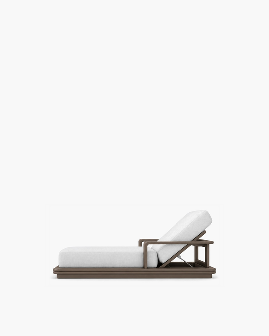 Grace Sun Lounger in Aluminium, supplier-matched studio view