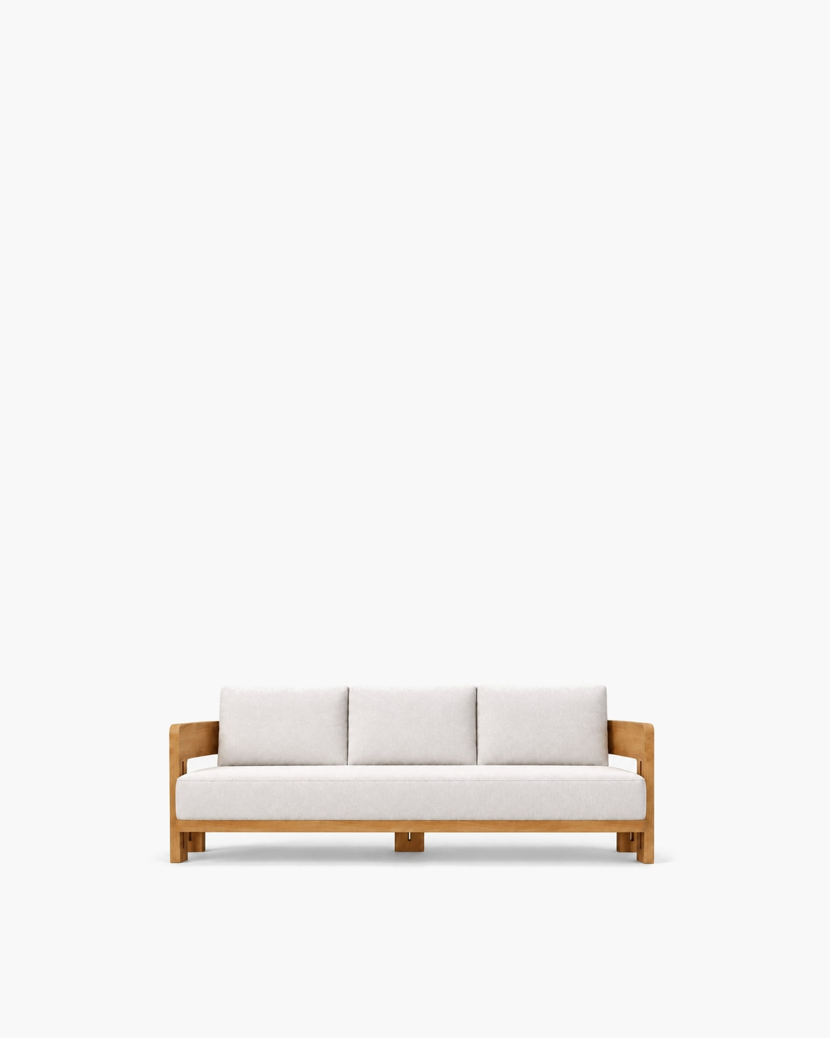 Serein Sofa in Teak, supplier-matched studio view