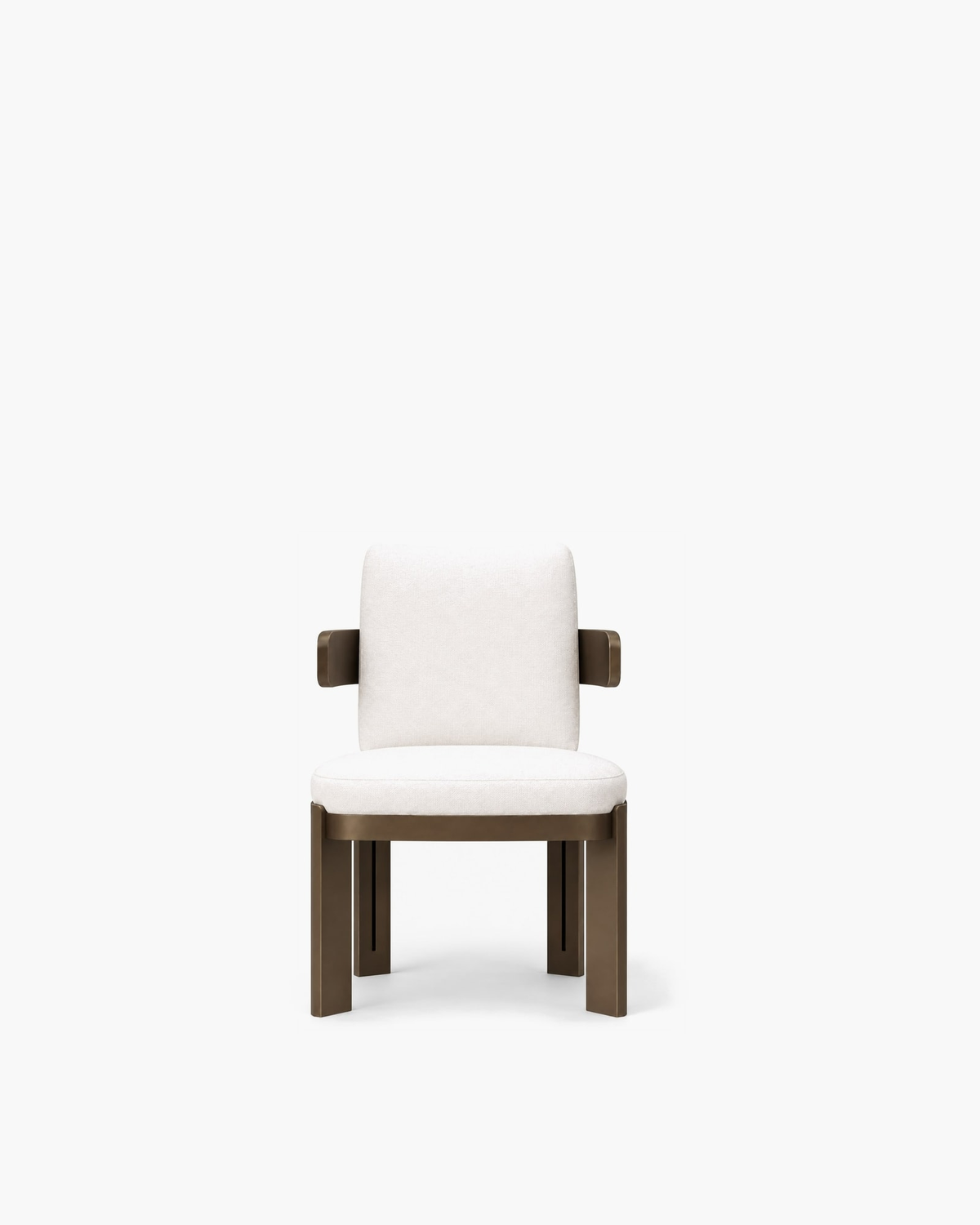 Serein Dining Chair in Aluminium, supplier-matched studio view