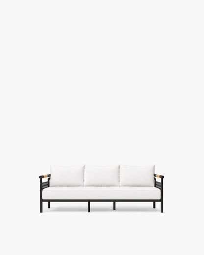 Zenia Sofa in Aluminium, supplier-matched studio view
