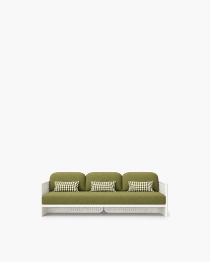 Professional studio view: Luna Sofa in Aluminium