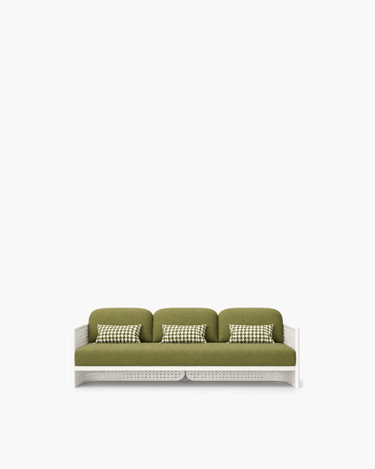 Professional studio view: Luna Sofa in Aluminium