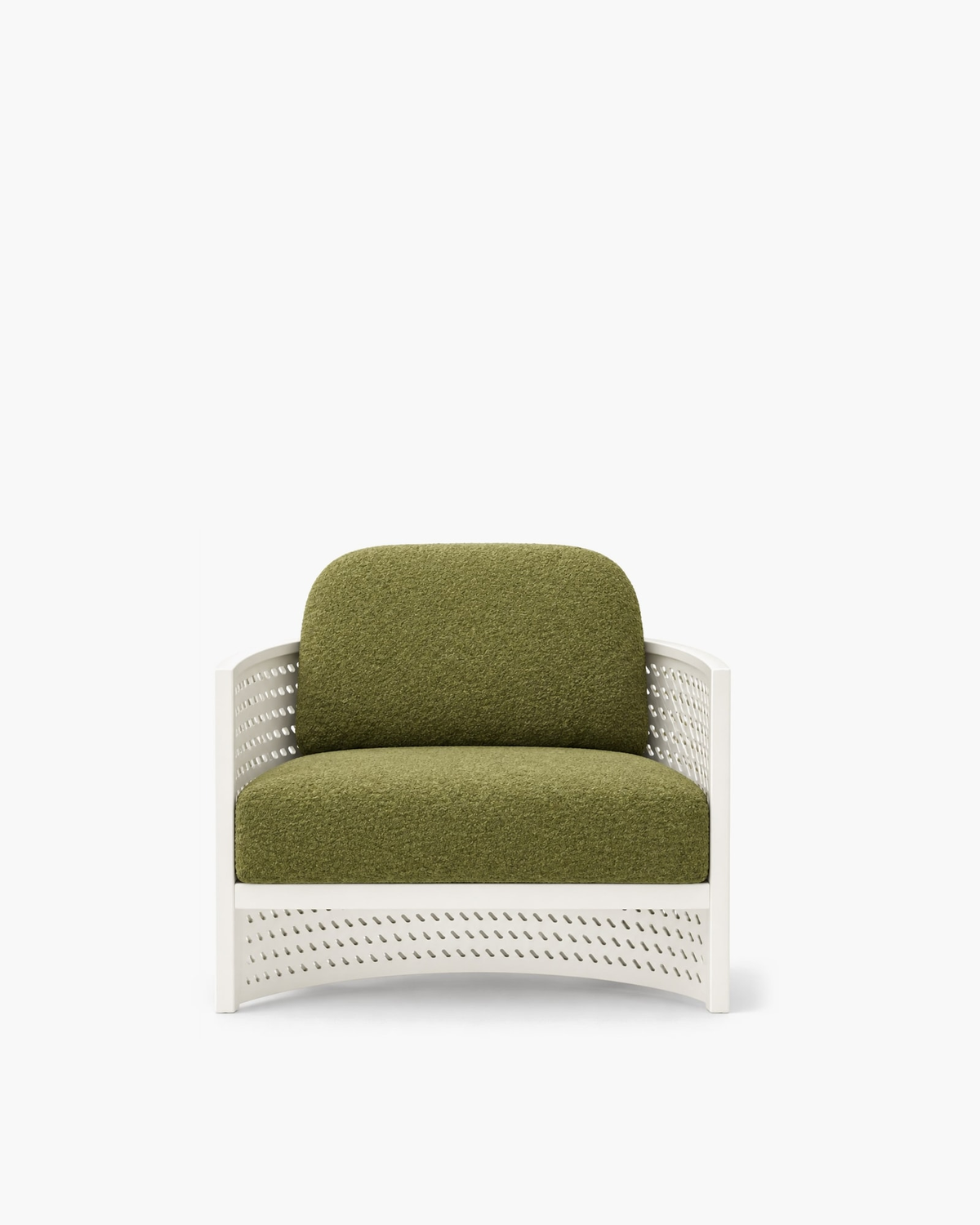 Professional studio view: Luna Lounge Chair in Aluminium