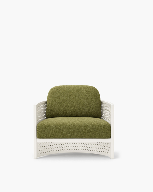 Professional studio view: Luna Lounge Chair in Aluminium
