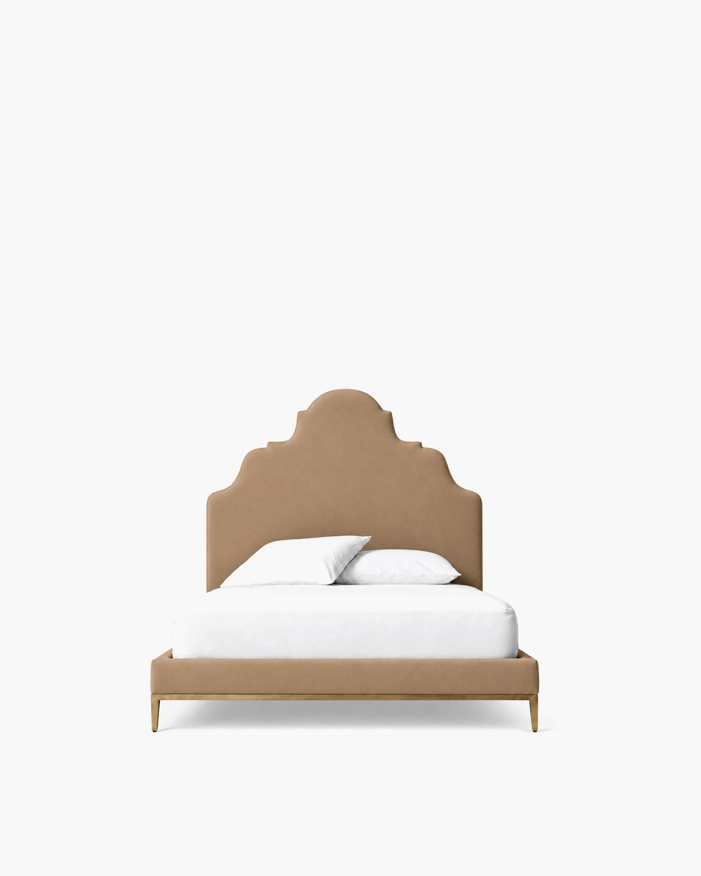 Camilla Upholstered Bed — Aged Brass