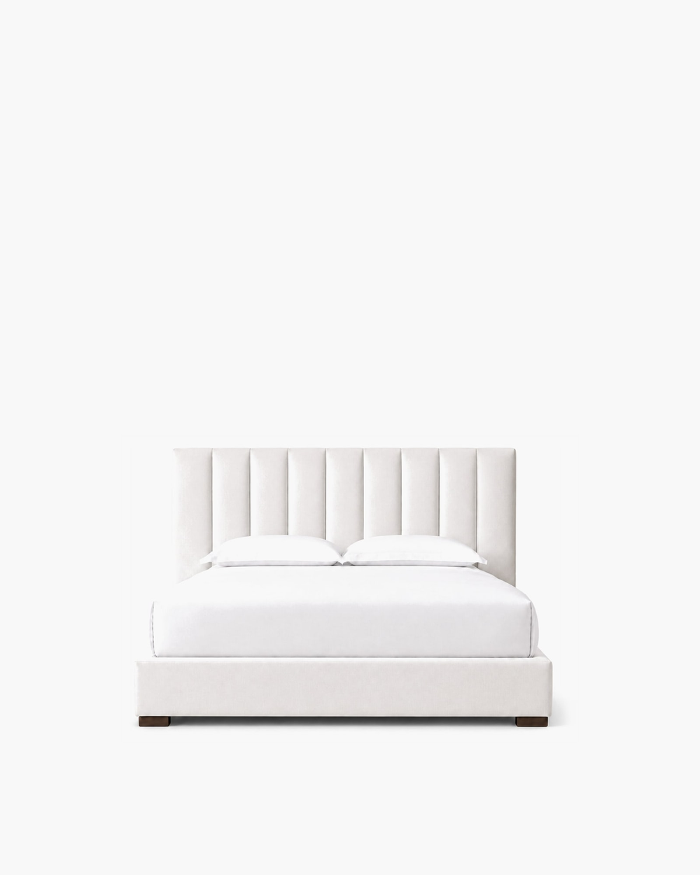 Modena Fabric Vertical Channel Panel Platform Bed