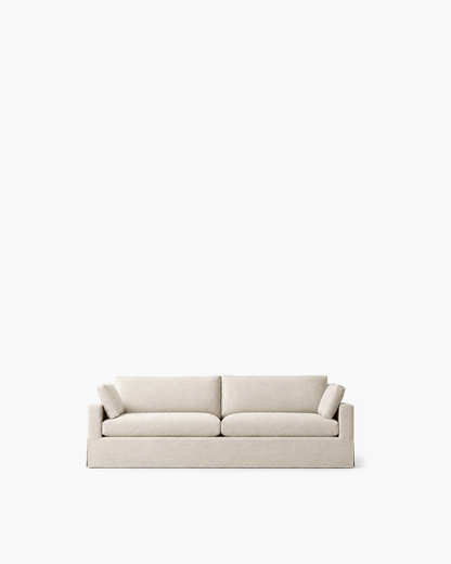 Belgian Slipcovered Track Arm Sofa, supplier-matched studio view