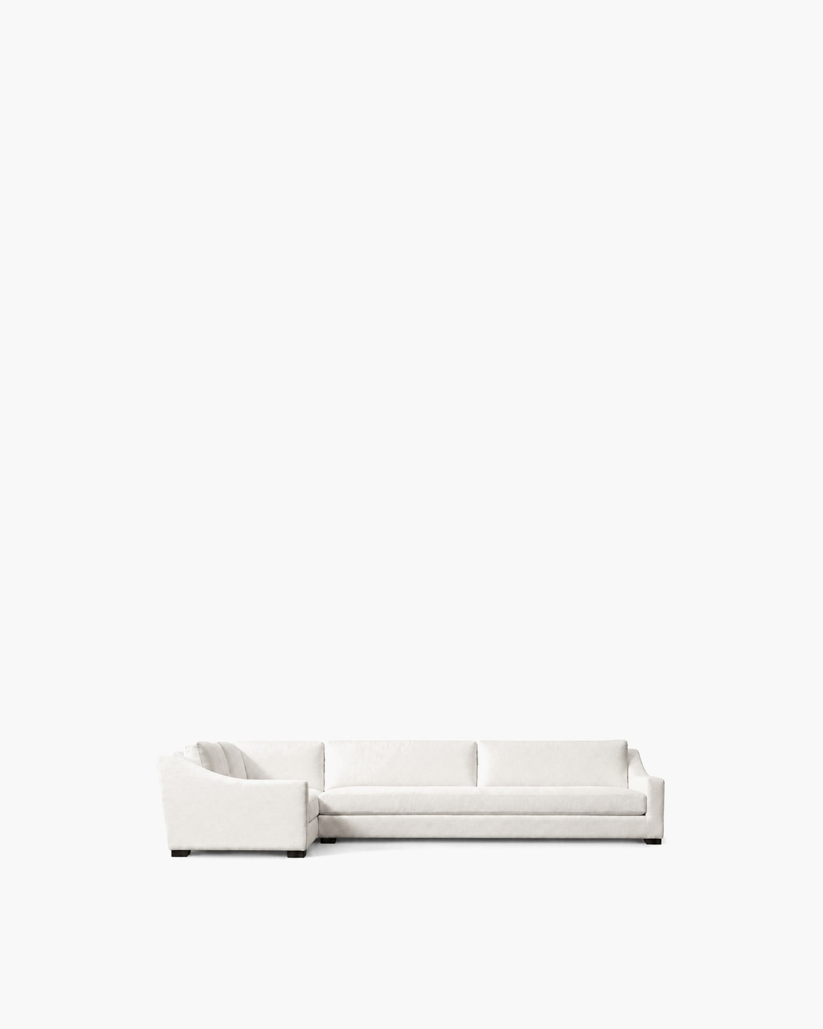 Modena Slope Arm Left-Arm Bench-Seat L-Sectional, supplier-matched studio view