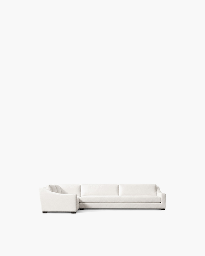 Modena Slope Arm Left-Arm Bench-Seat L-Sectional, supplier-matched studio view