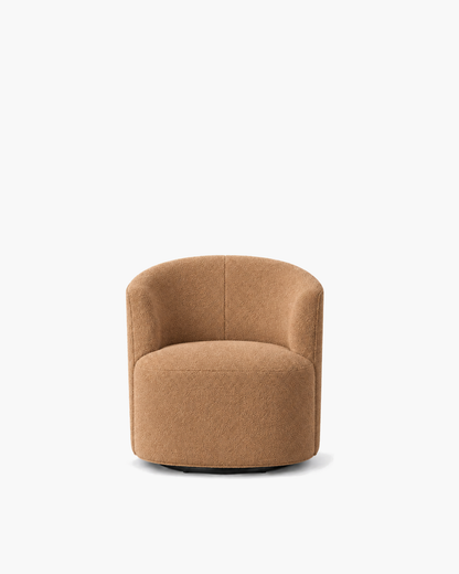 Arden Swivel Chair in Camel — studio view