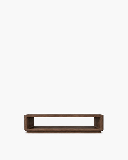 Ciro Open Coffee Table in Walnut — studio view