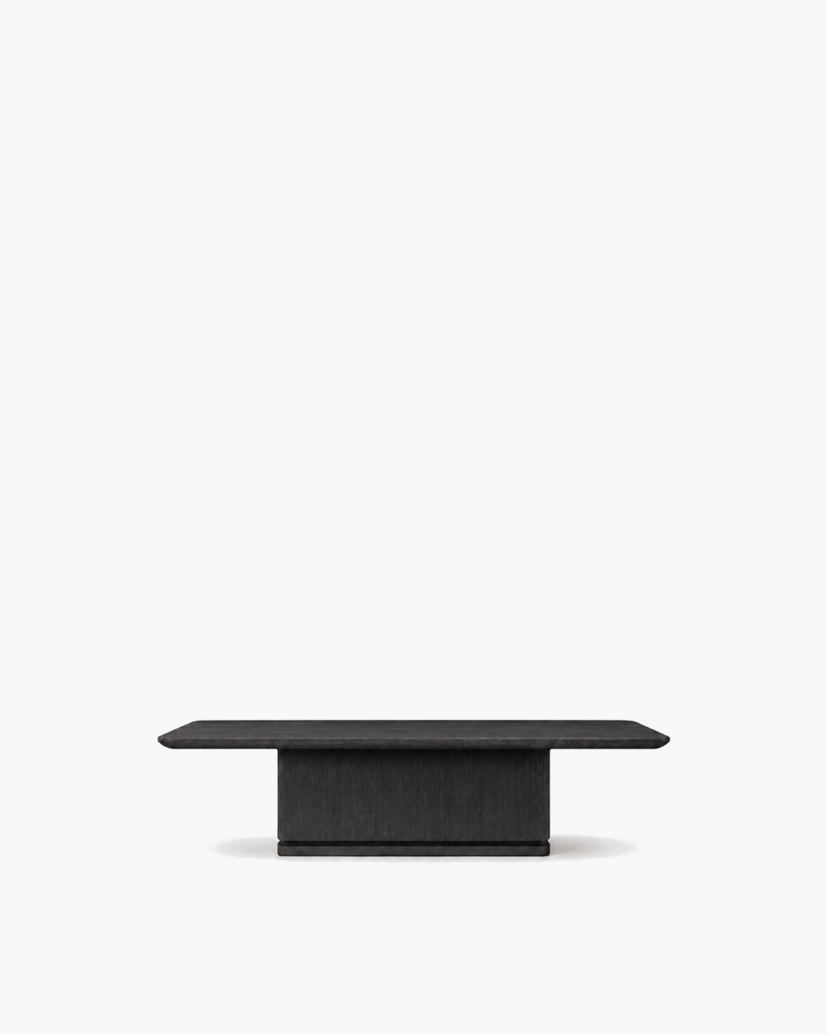 Ligné Pedestal Coffee Table in Near-Black — studio view