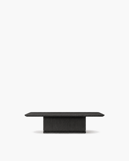 Ligné Pedestal Coffee Table in Near-Black — studio view