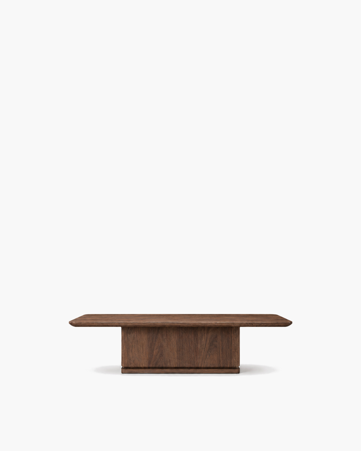Ligné Pedestal Coffee Table in Walnut — studio view