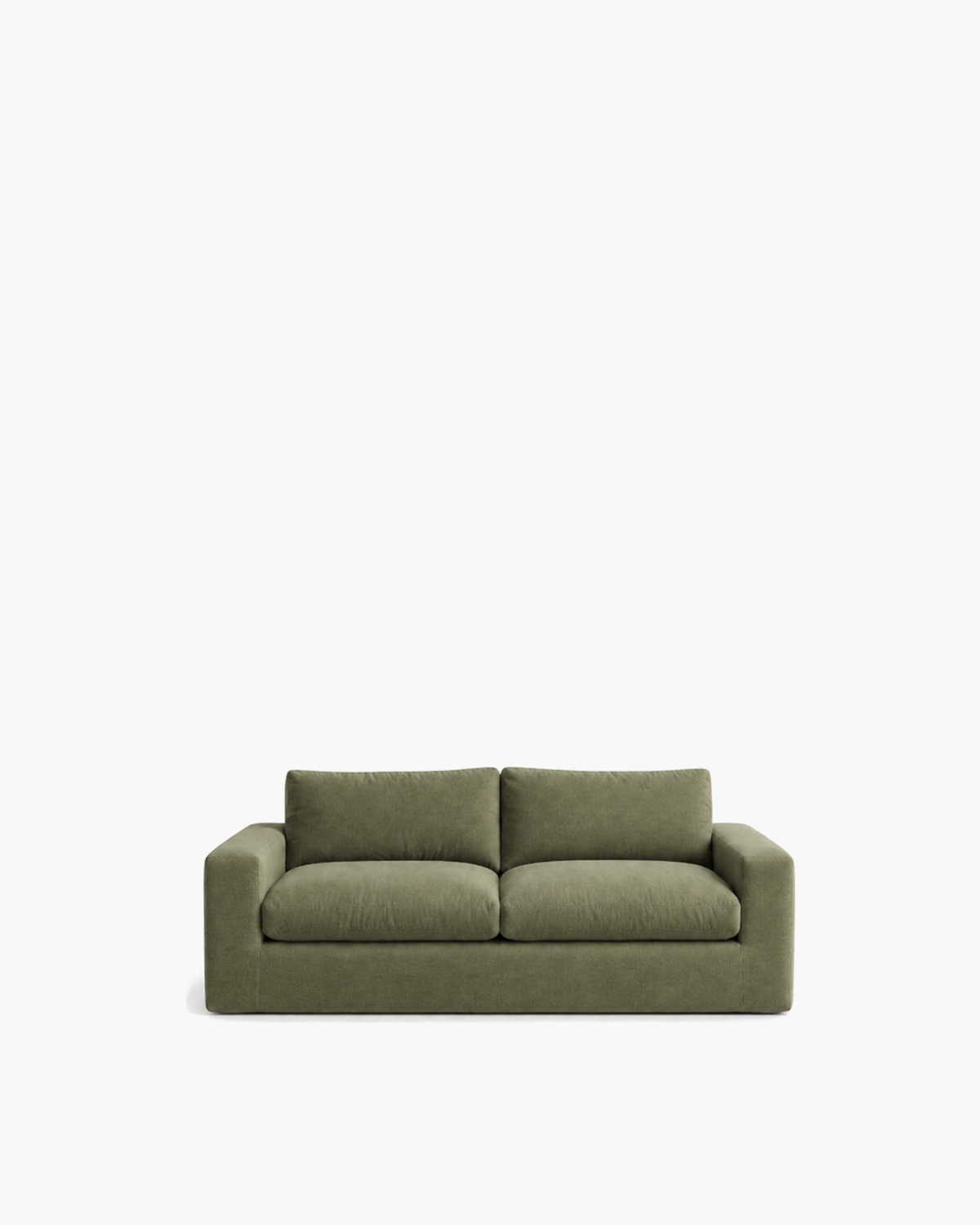 Marin Loveseat in Olive — studio view