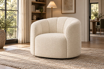 Adriana Swivel Chair, front-right three-quarter lifestyle view