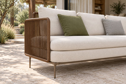 Amalfi Sofa, low near-side-profile lifestyle view