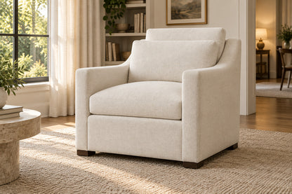 Belgian Classic Slope Arm Chair, front-right three-quarter lifestyle view