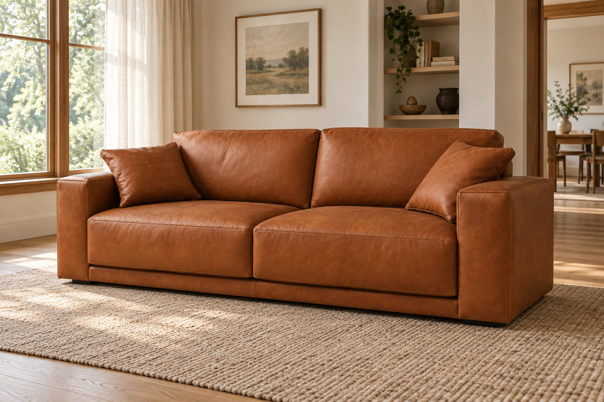 Bella Sofa, front-right three-quarter lifestyle view