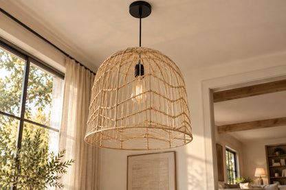 Cannella Pendant, Dome, low near-side-profile lifestyle view