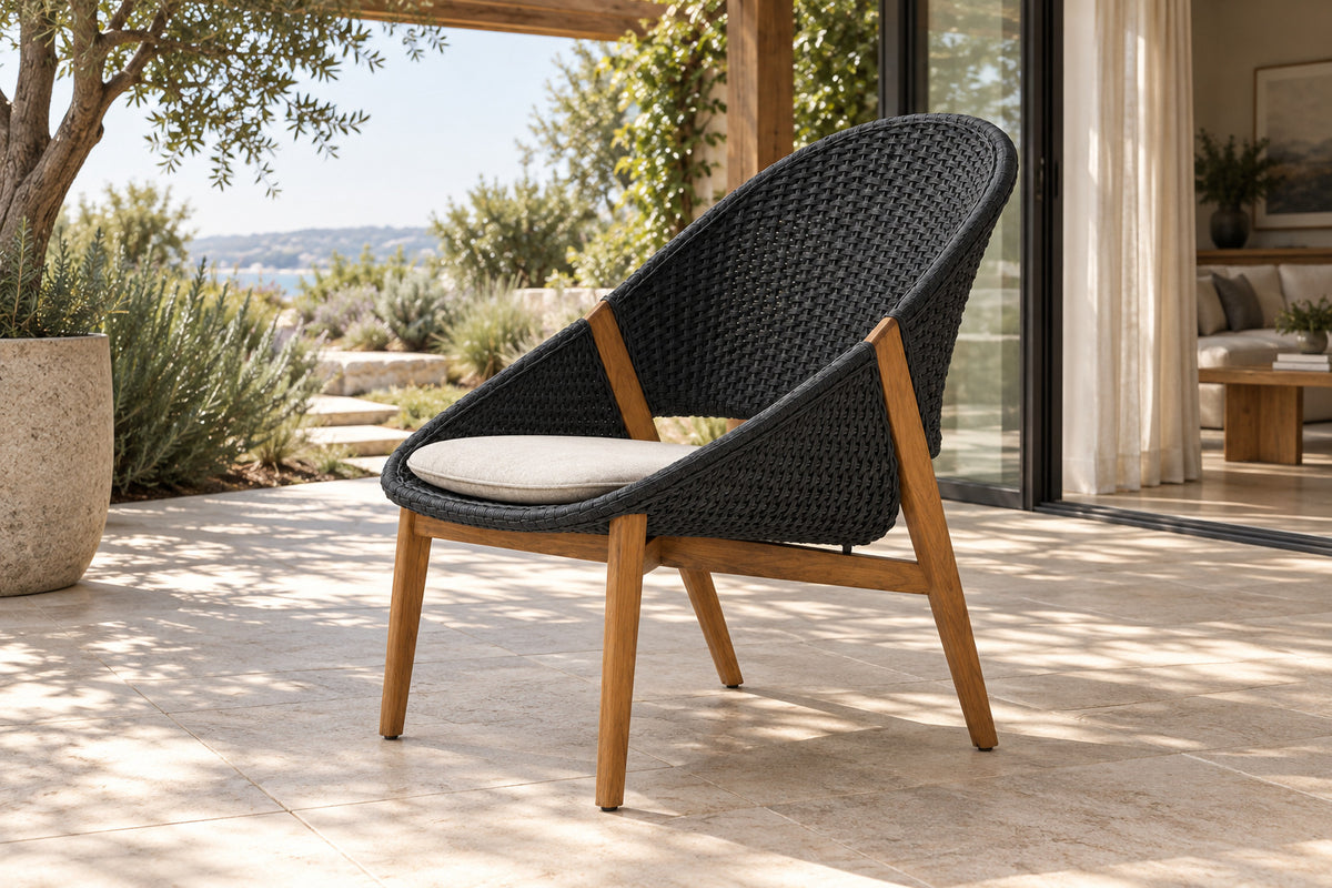 Cascais Lounge Chair, front-right three-quarter lifestyle view