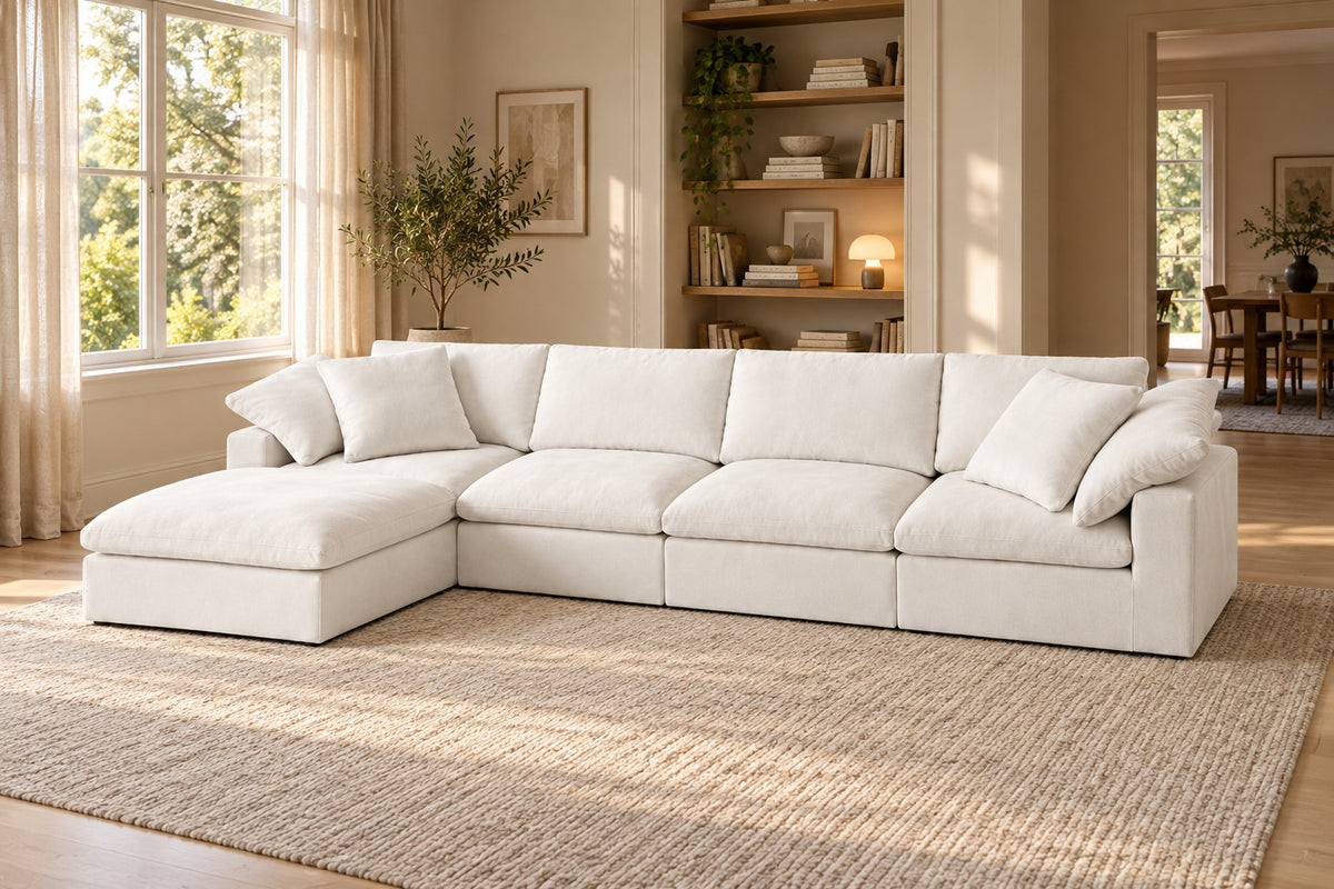 Cloud Sofa, front-right three-quarter lifestyle view