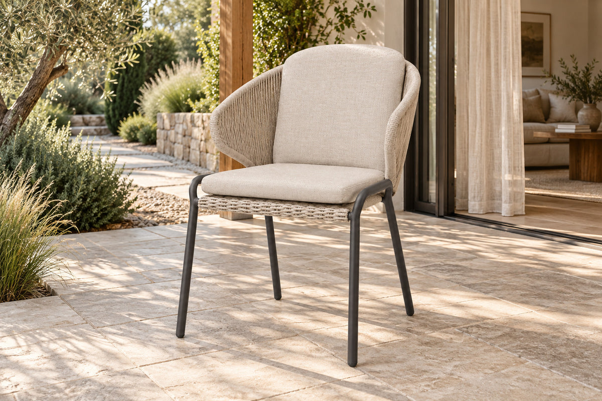 Comporta Dining Chair, front-right three-quarter lifestyle view