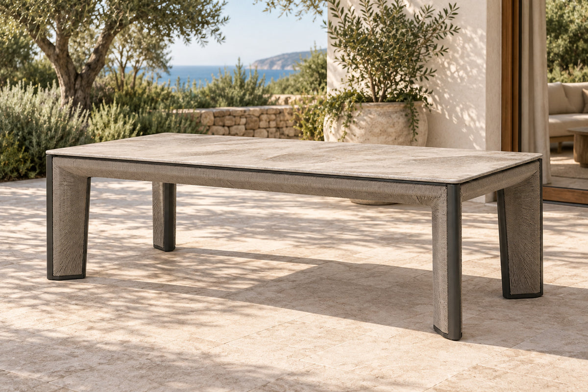 Comporta Dining Table, front-right three-quarter lifestyle view