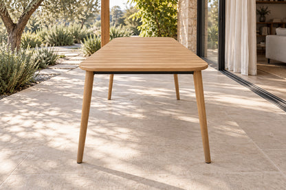 Estoril Dining Table, 160 cm, low near-side-profile lifestyle view