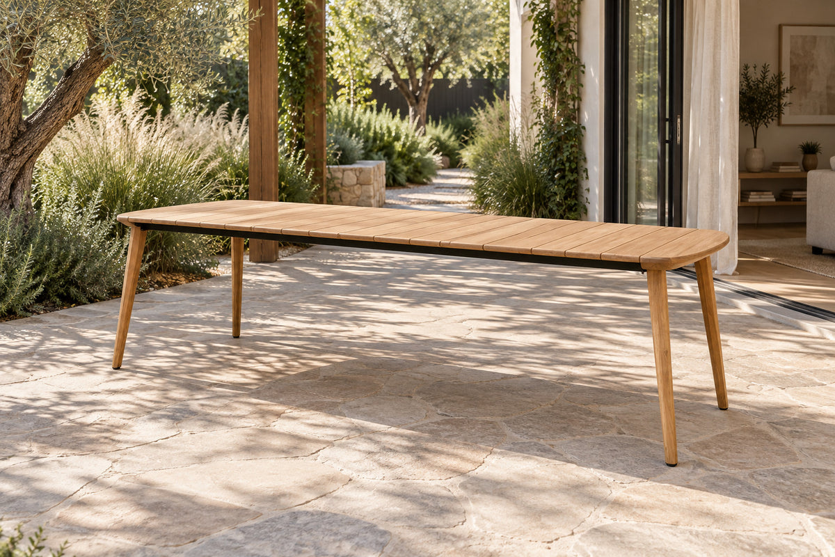 Estoril Dining Table, 280 cm, front-right three-quarter lifestyle view