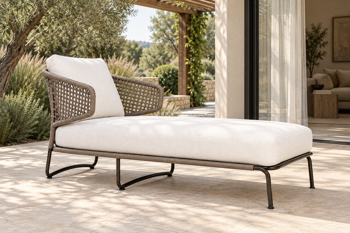 Ischia Chaise Sectional, front-right three-quarter lifestyle view