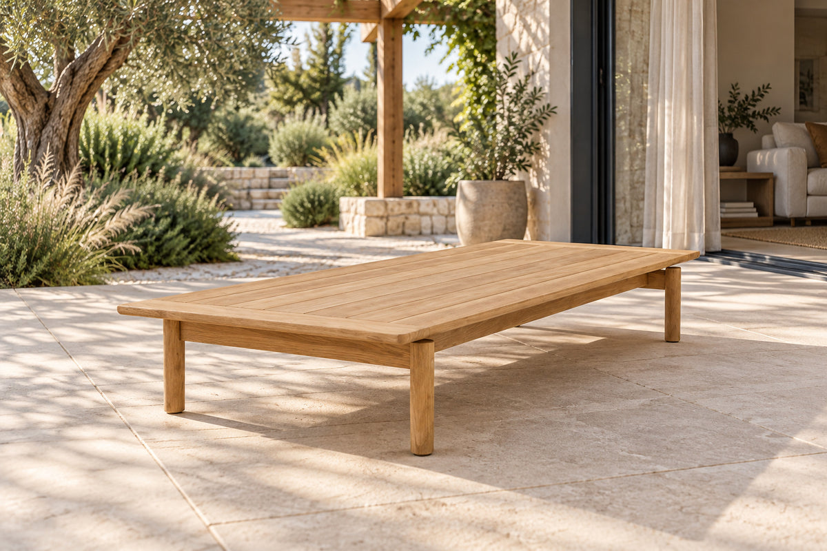 Ithaca Coffee Table, 160 cm, low near-side-profile lifestyle view