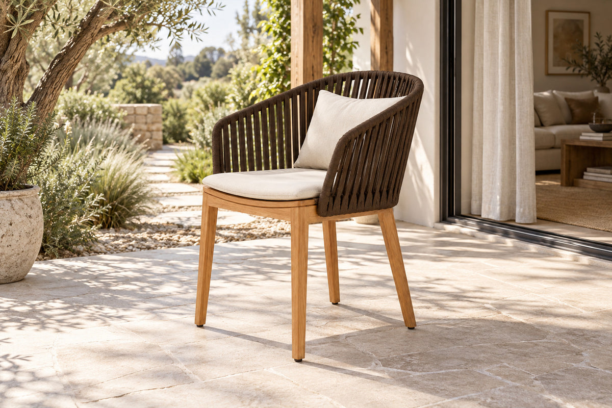 Lecce Dining Chair, front-right three-quarter lifestyle view