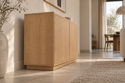 Ligné Double-Door Sideboard, low near-side-profile lifestyle view