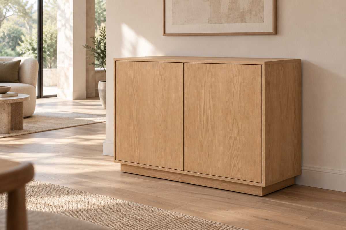 Ligné Double-Door Sideboard, front-right three-quarter lifestyle view