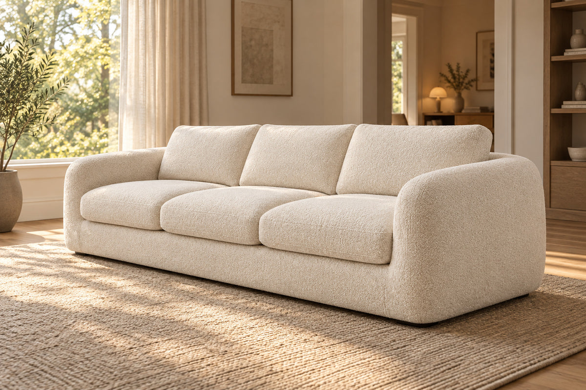 Marin Sofa, low near-side-profile lifestyle view