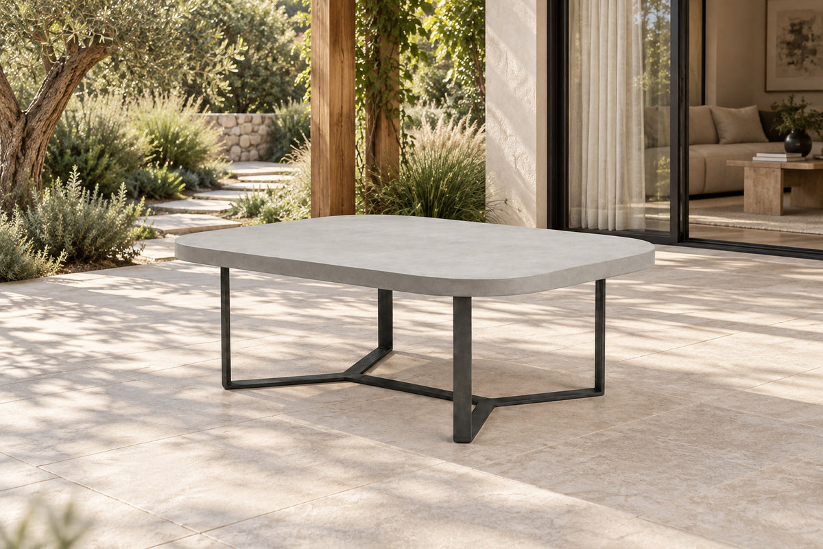 Mykonos Coffee Table, front-right three-quarter lifestyle view