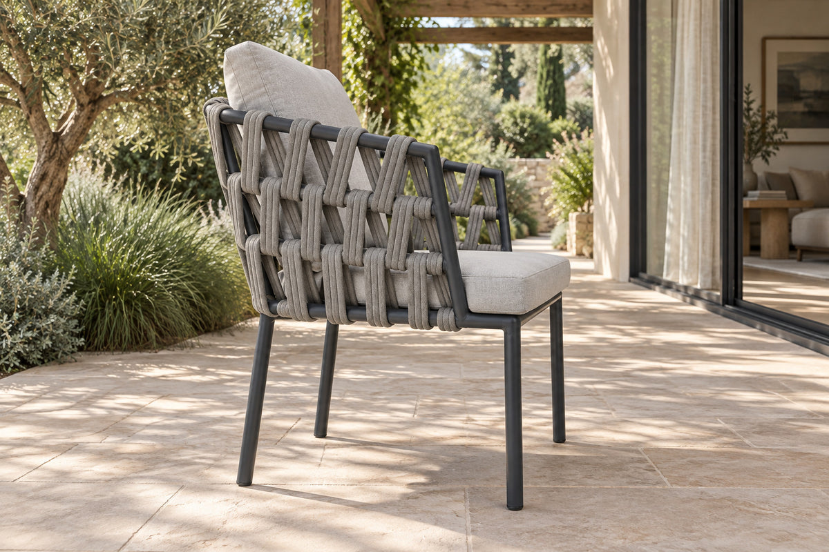 Naxos Dining Chair, low near-side-profile lifestyle view