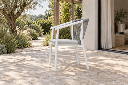 Paros Dining Chair, low near-side-profile lifestyle view